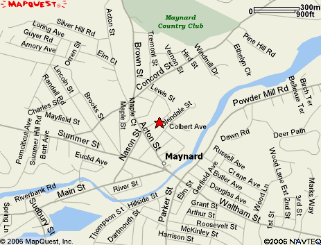 Map of Maynard, Massachusetts